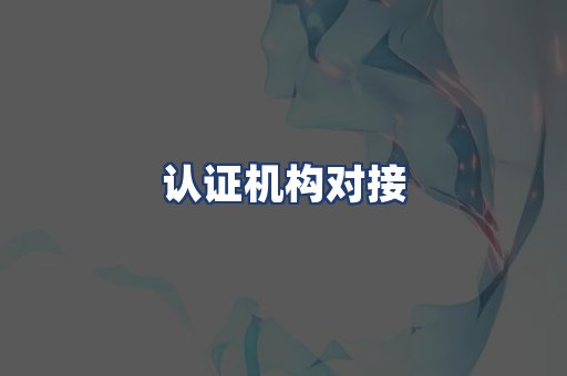 认证机构对接